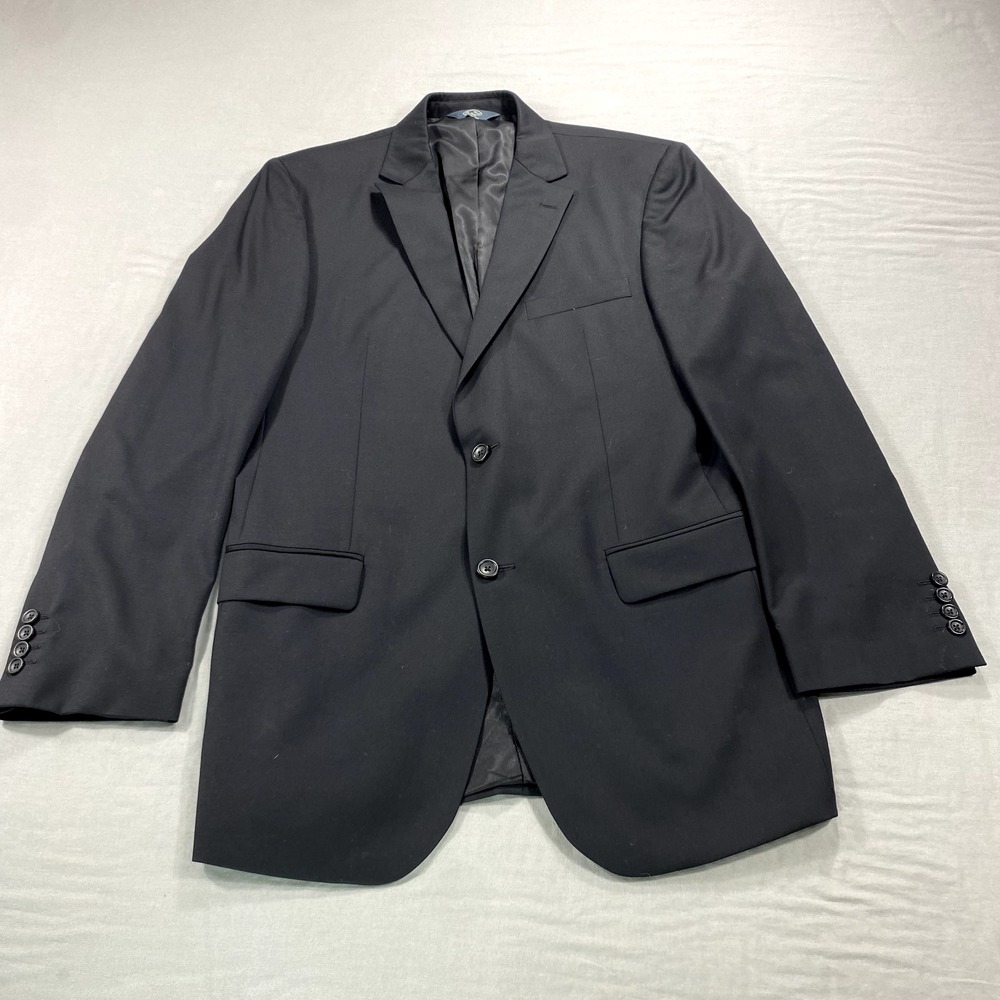 Pronto Uomo Platinum Blazer Mens 42L Black Super 120 Wool Suit Jacket Sport Coat